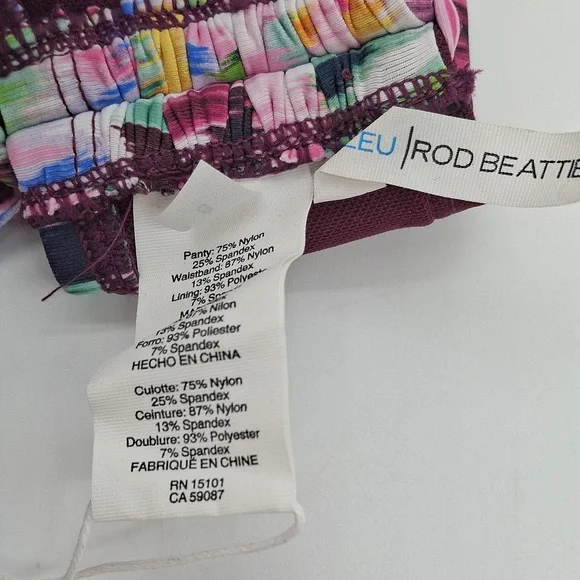 BLEU Rod Beattie Shirred Side Tie Hipster Bikini Bottom Multicolor 8 - Picture 9 of 10